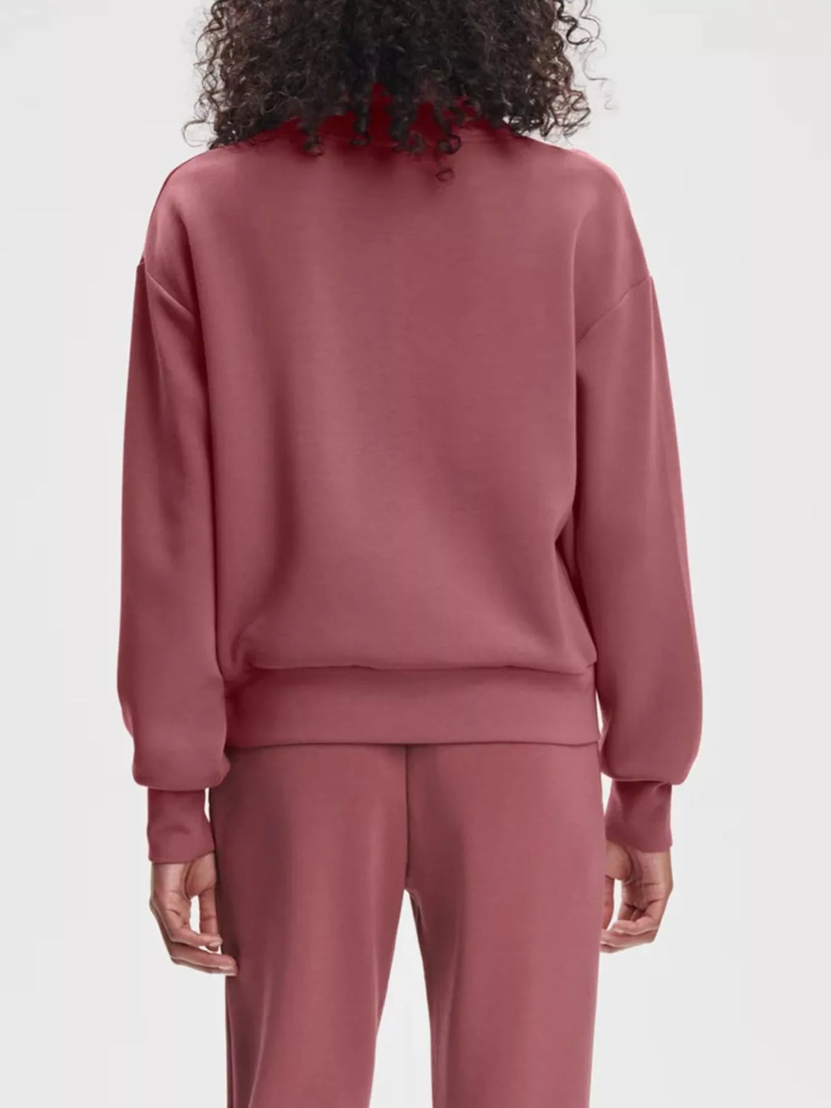 Quarter-Zip Sweatshirt and Wide-Leg Pants Set - Lilixa.store