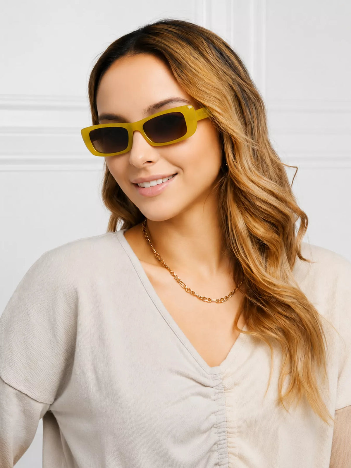 Chic Rectangular Tinted Lens Sunglasses - Lilixa.store