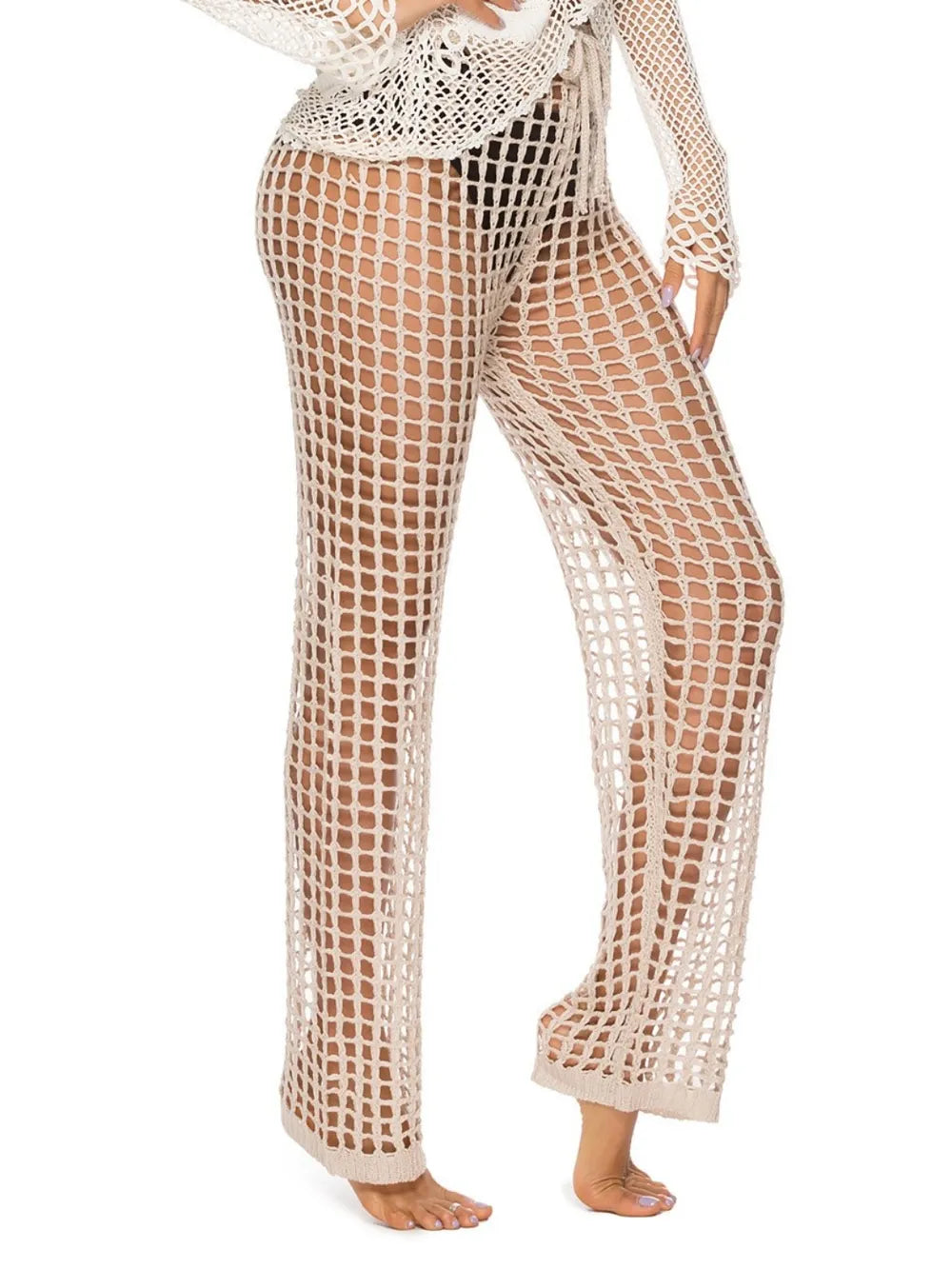 Cutout High Waist Swim Pants - Lilixa.store