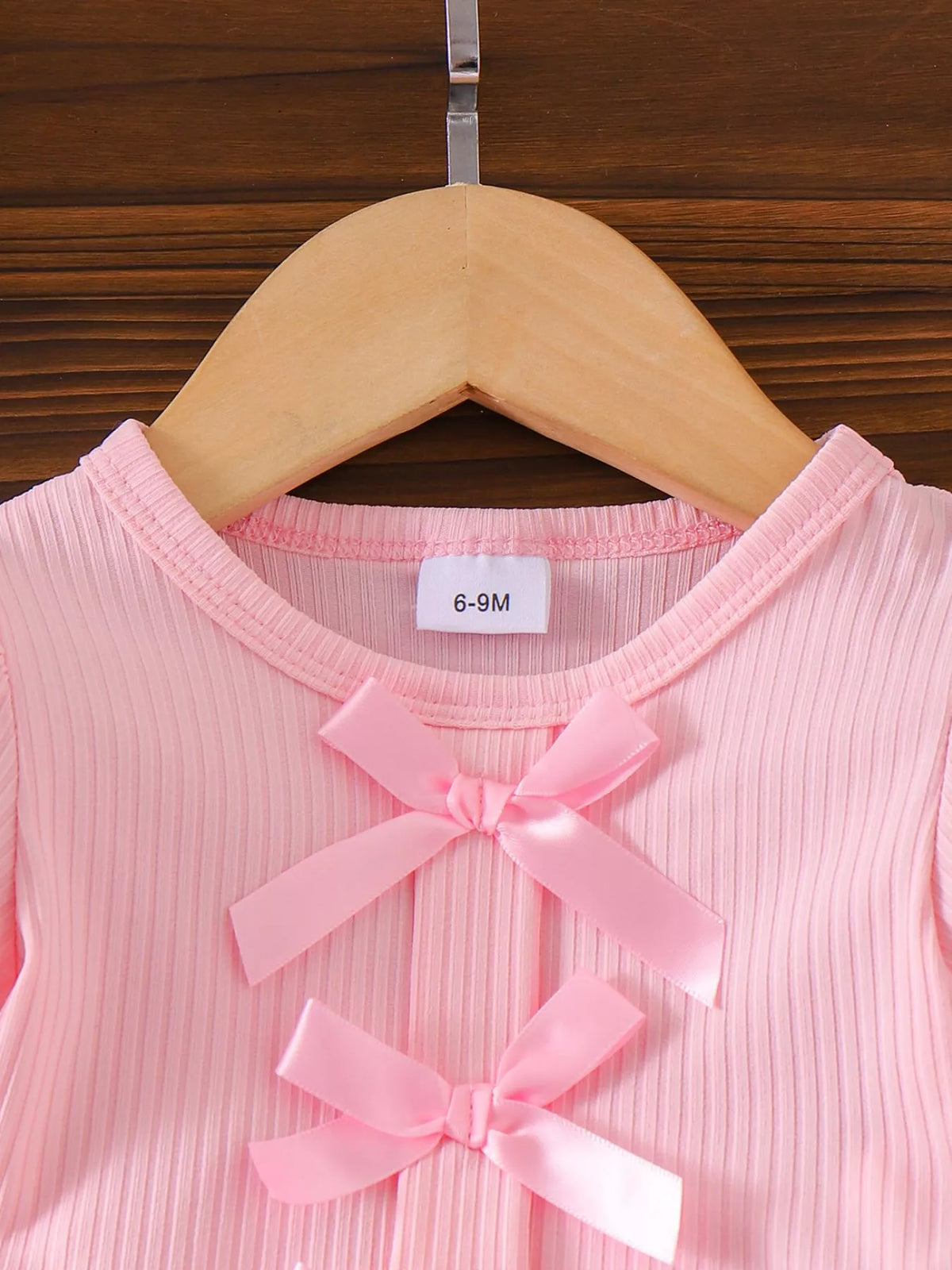 Children's Bow Ribbed Top and Shorts Set - Lilixa.store