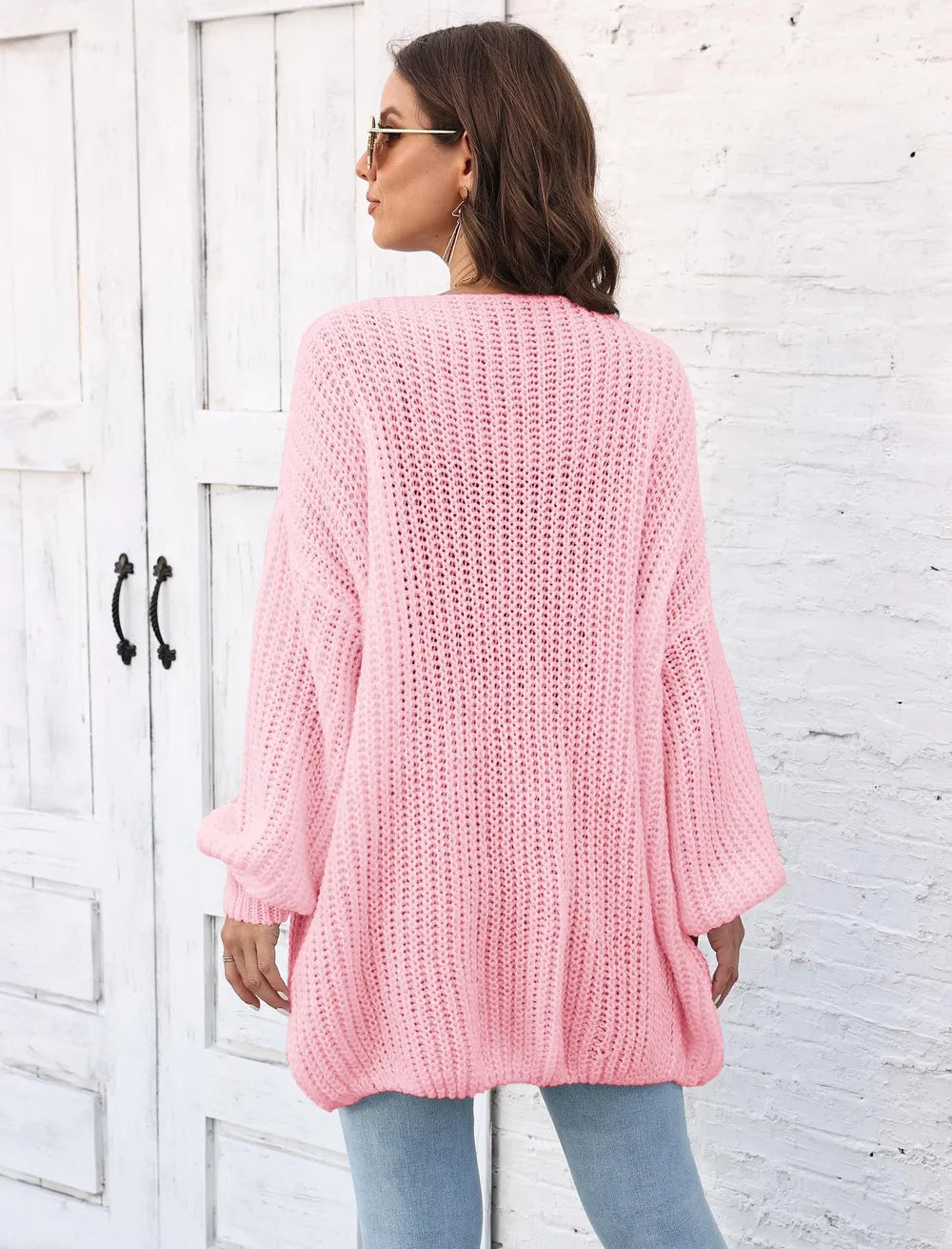 Open Front Long Sleeve Cardigan - Lilixa.store