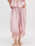 Lace Trimmed Lounge Pants - Lilixa.store