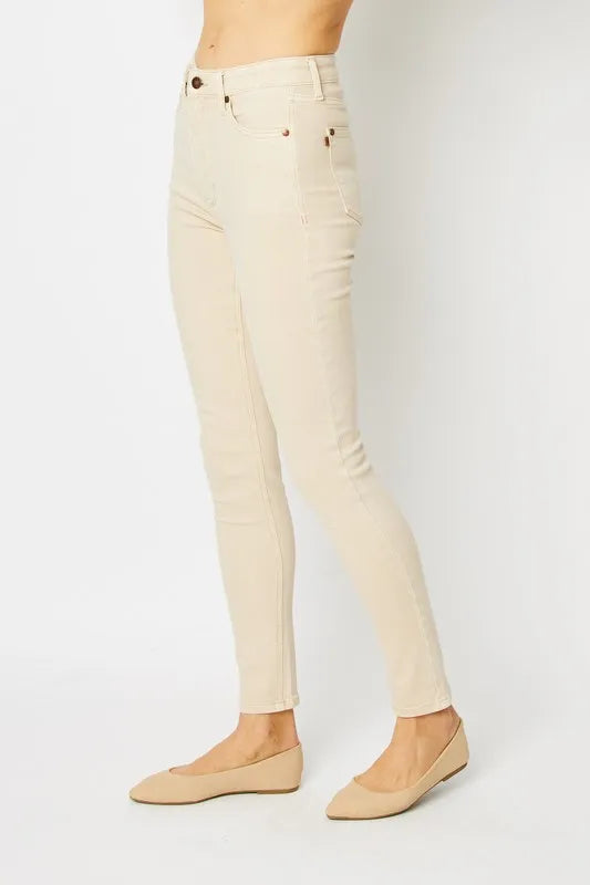Judy Blue Full Size Garment Dyed Tummy Control Skinny Jeans - Lilixa.store