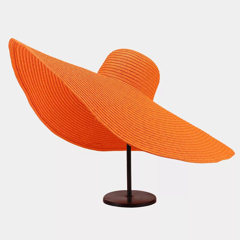 Oversized Wide Brim Straw Sun Hat - Lilixa.store