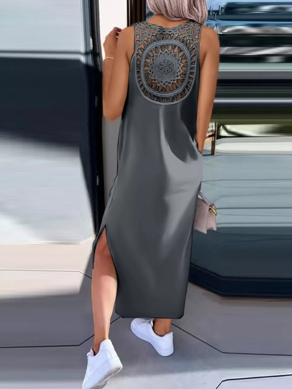 Side Slit Sleeveless Maxi Dress - Lilixa.store