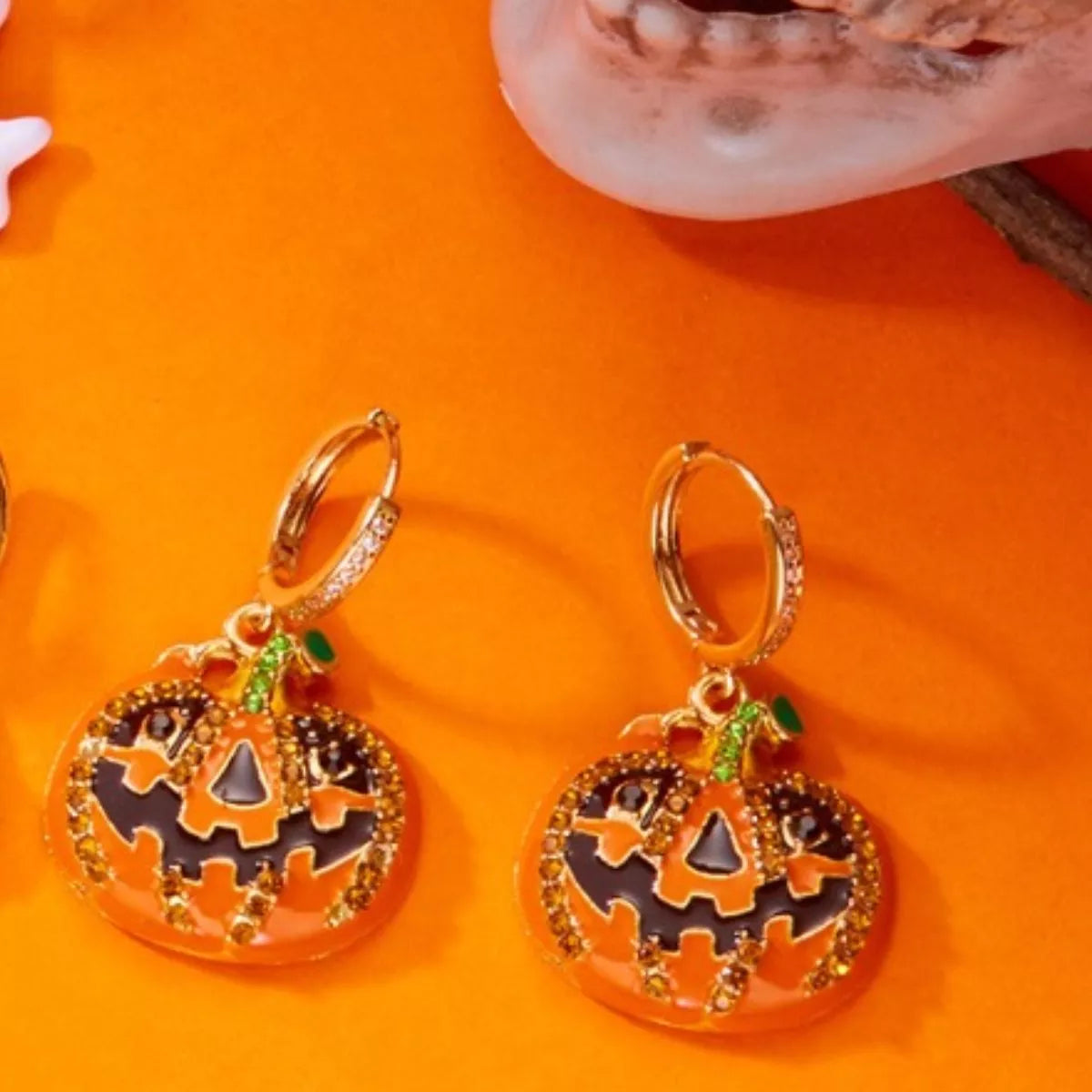 Halloween Pumpkin Drop Earrings - Lilixa.store