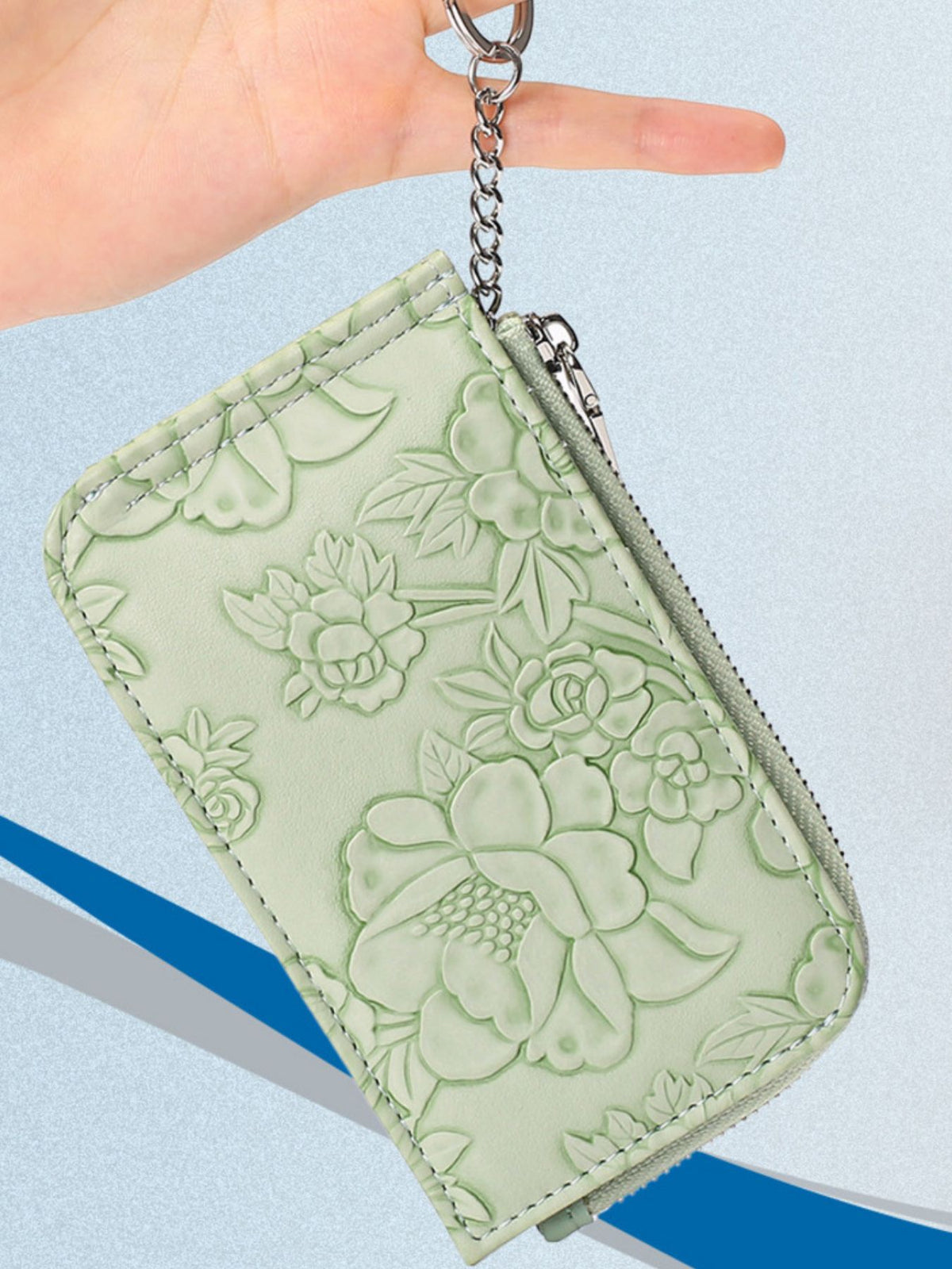 Embossed Floral Leather Bifold Wallet - Lilixa.store