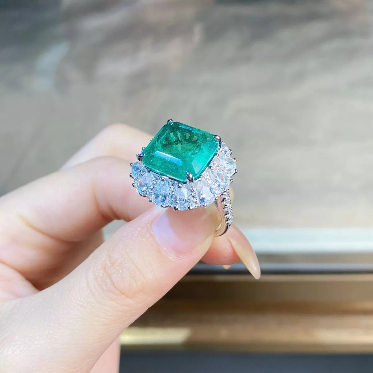 925 Sterling Silver Zircon Ring