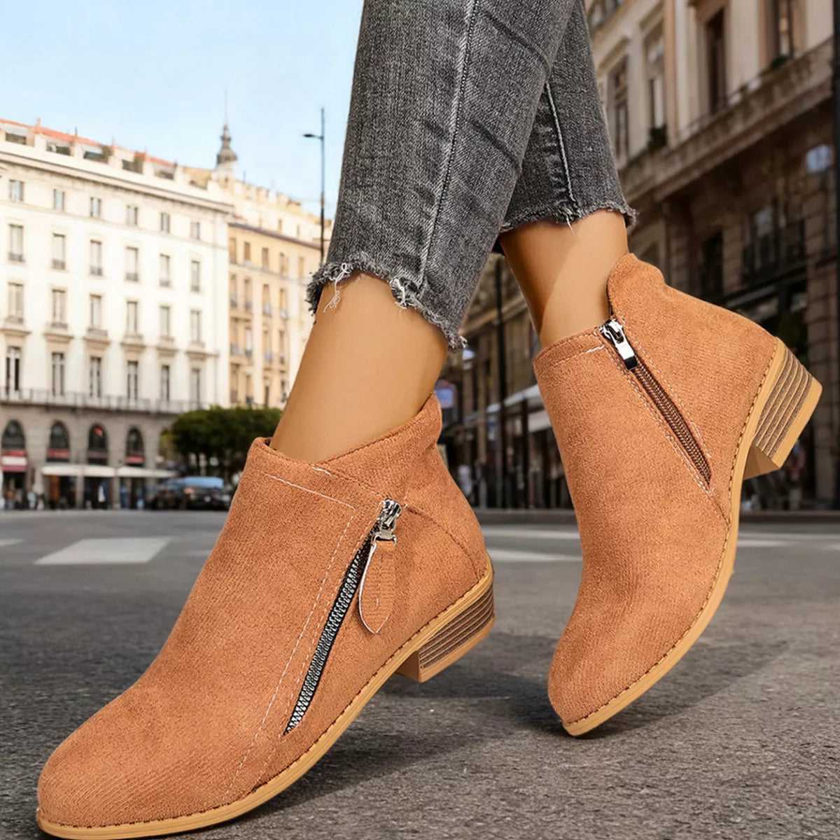 Point Toe Block Heels Boots - Lilixa.store
