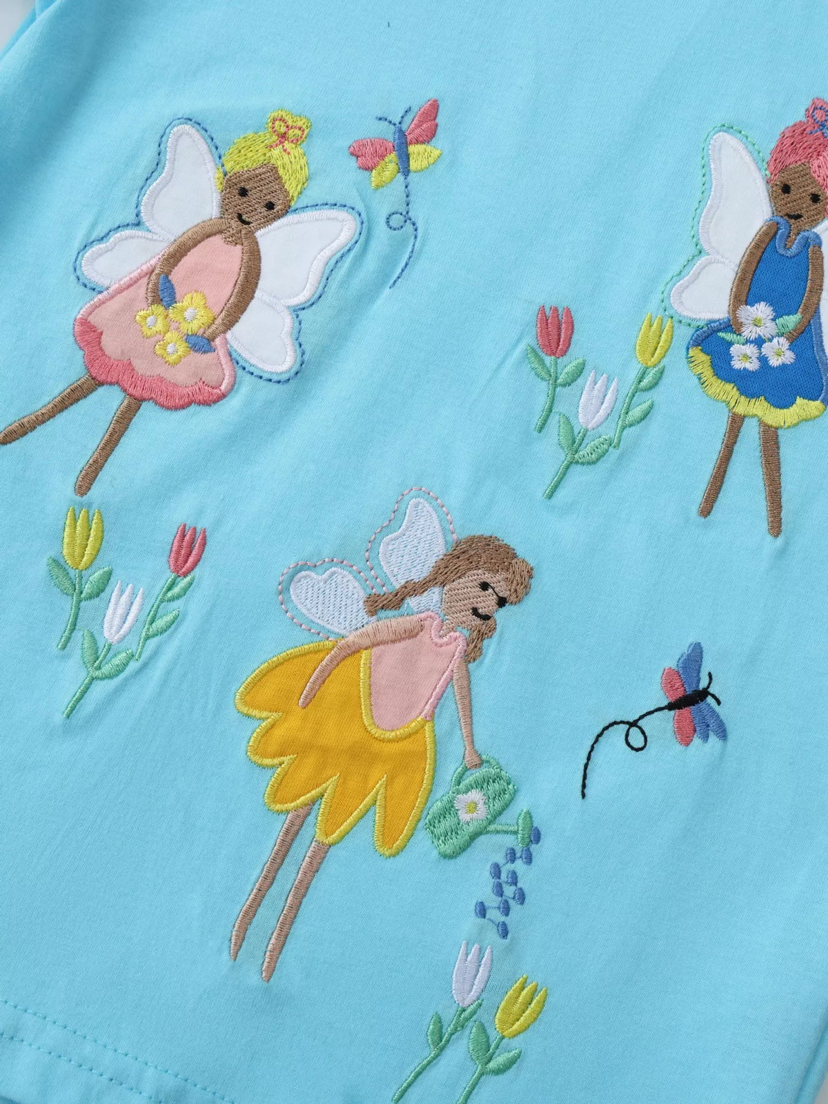 Children's Embroidered Round Neck T-Shirt - Lilixa.store