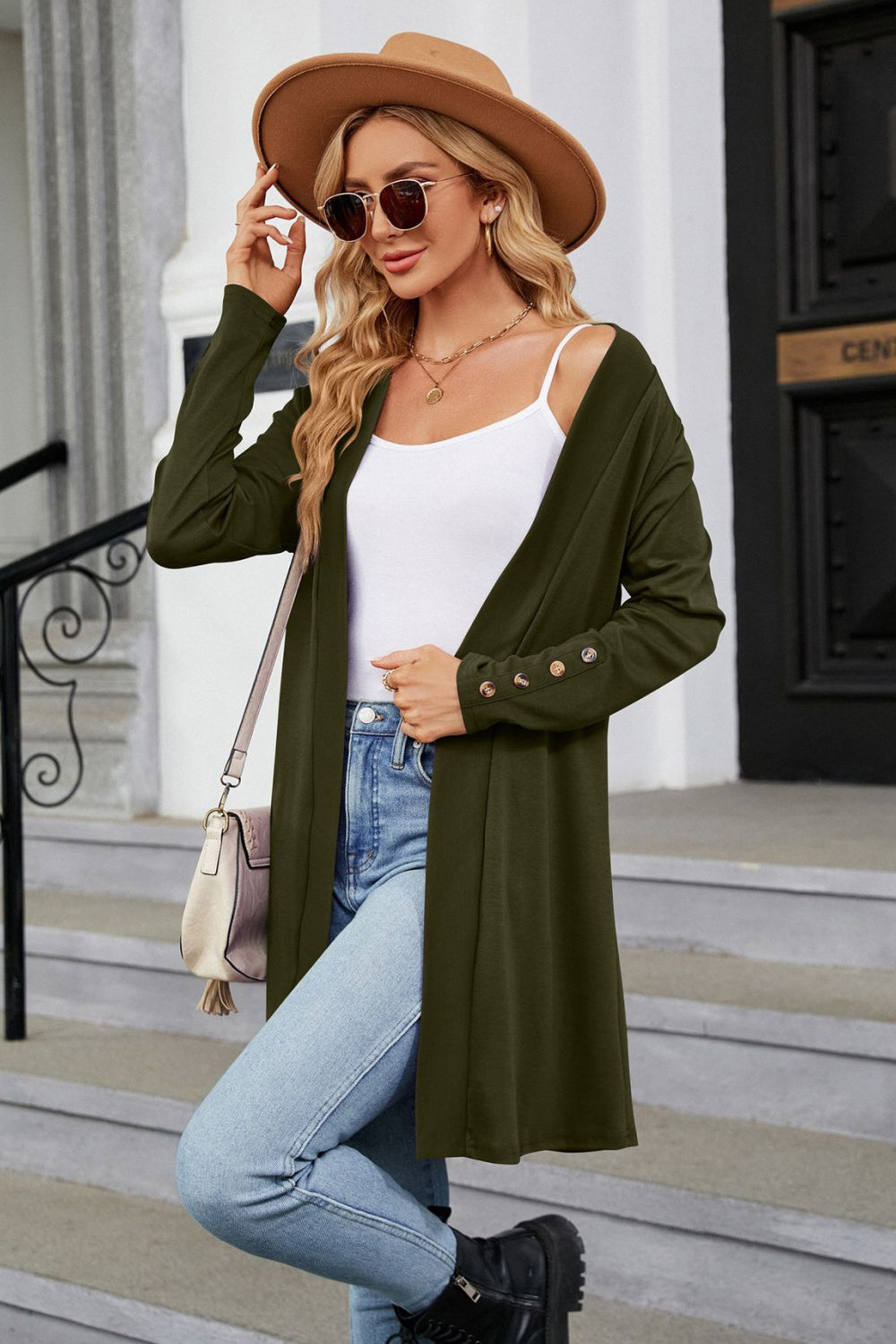 Long Sleeve Open Front Cardigan - Lilixa.store