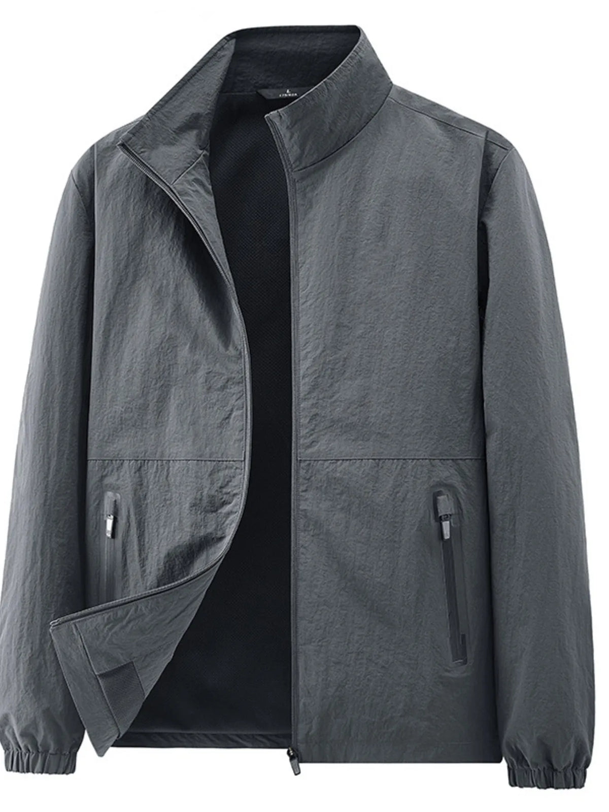Men's Plus Size Zip Up Long Sleeve Jacket - Lilixa.store