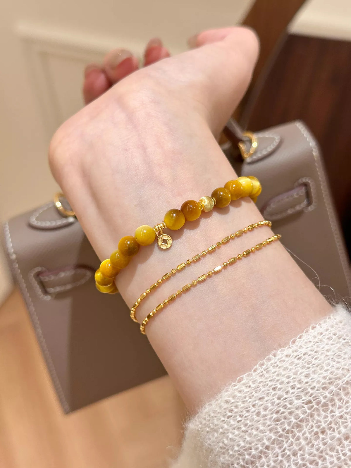 Tiger Eye Beaded Bracelet - Lilixa.store