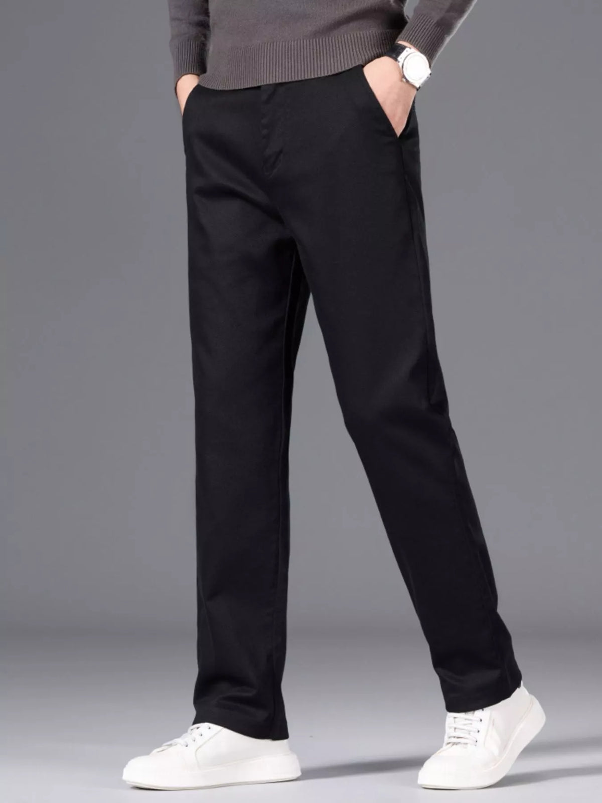 Men's Slim Fit Pants in Black