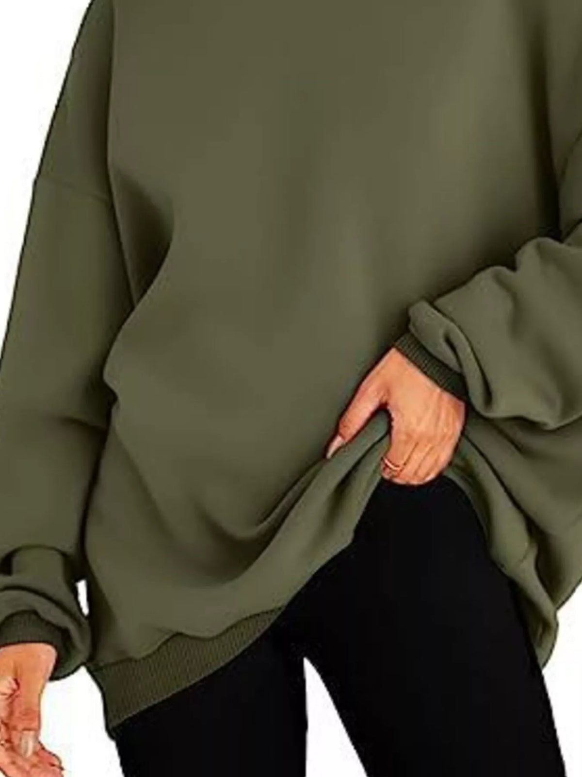 Drop Shoulder Long Sleeve Hoodie, view 6