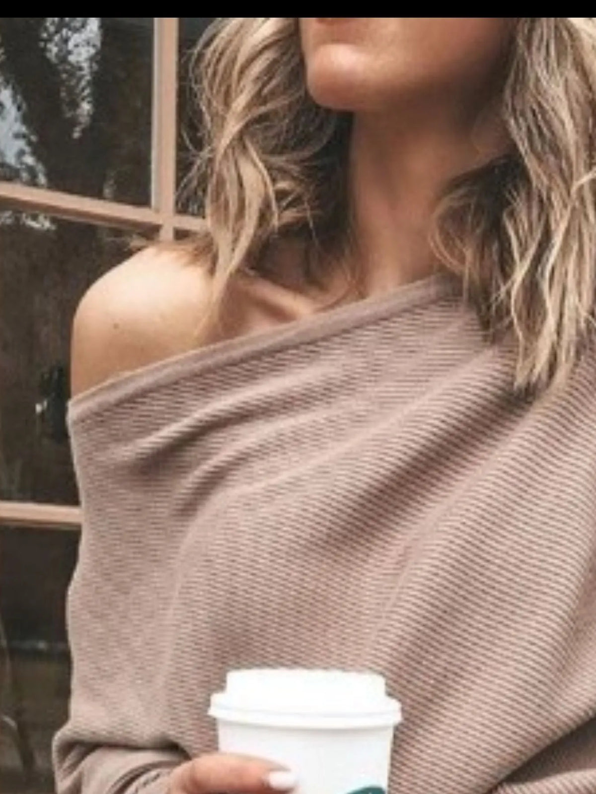 Single Shoulder Ribbed Knit Top - Lilixa.store
