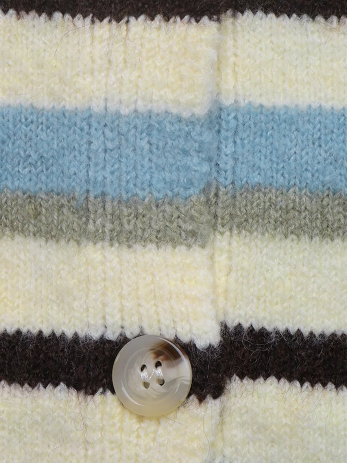 Striped Crew Neck Button-Down Cardigan - Lilixa.store