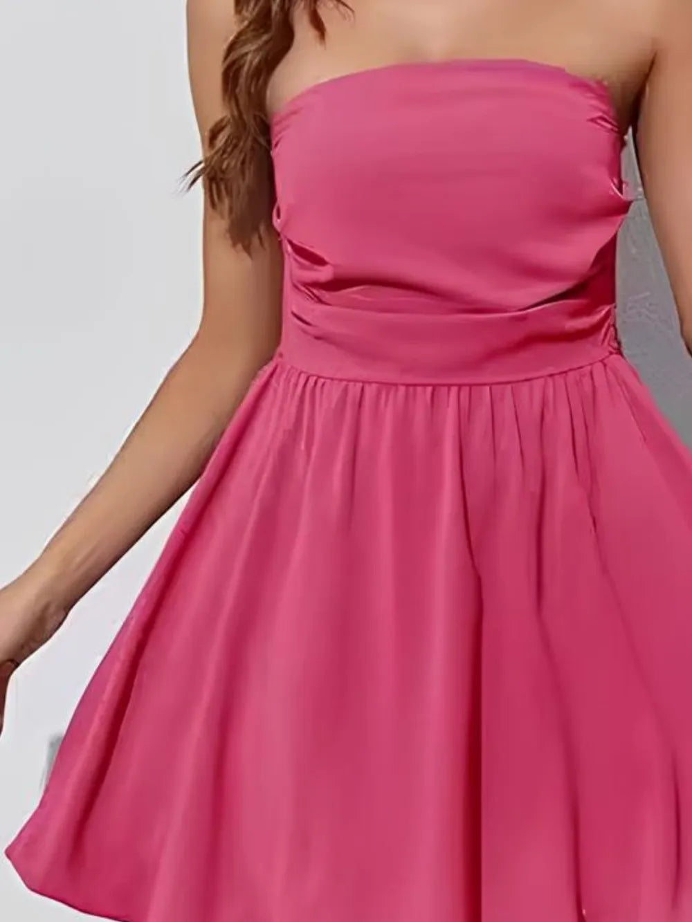 Ruched Tube Mini Dress - Lilixa.store