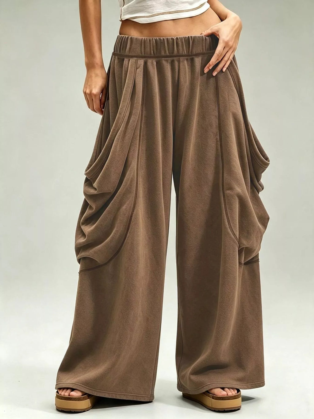 Oversized Wide-Leg Cargo Pants - Lilixa.store