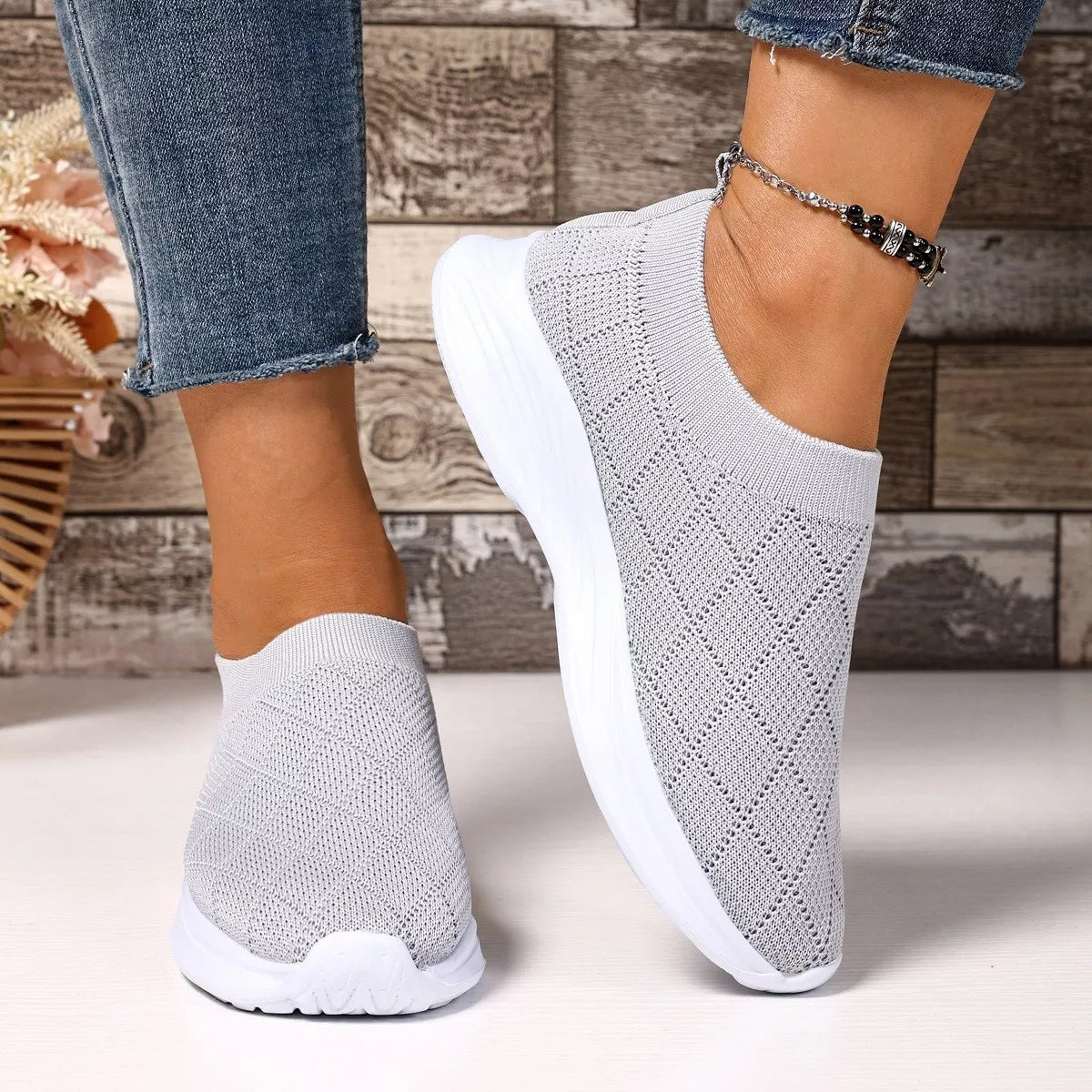 Breathable Mesh Round Toe Shoes - Lilixa.store