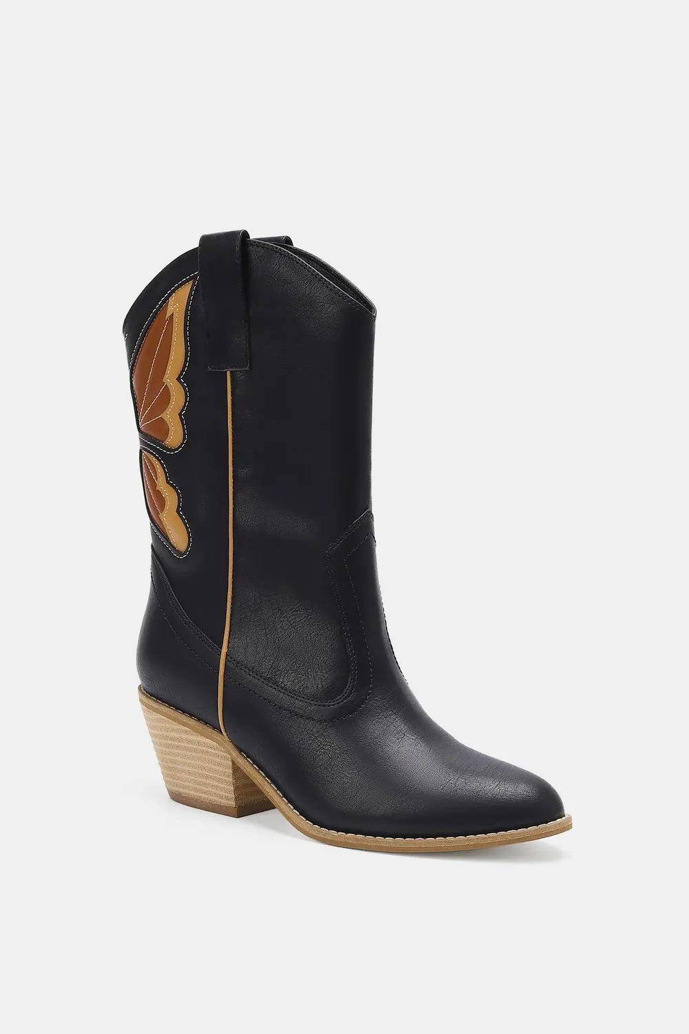 Beast Fashion Butterfly Cut Detail Point Toe Boots - Lilixa.store