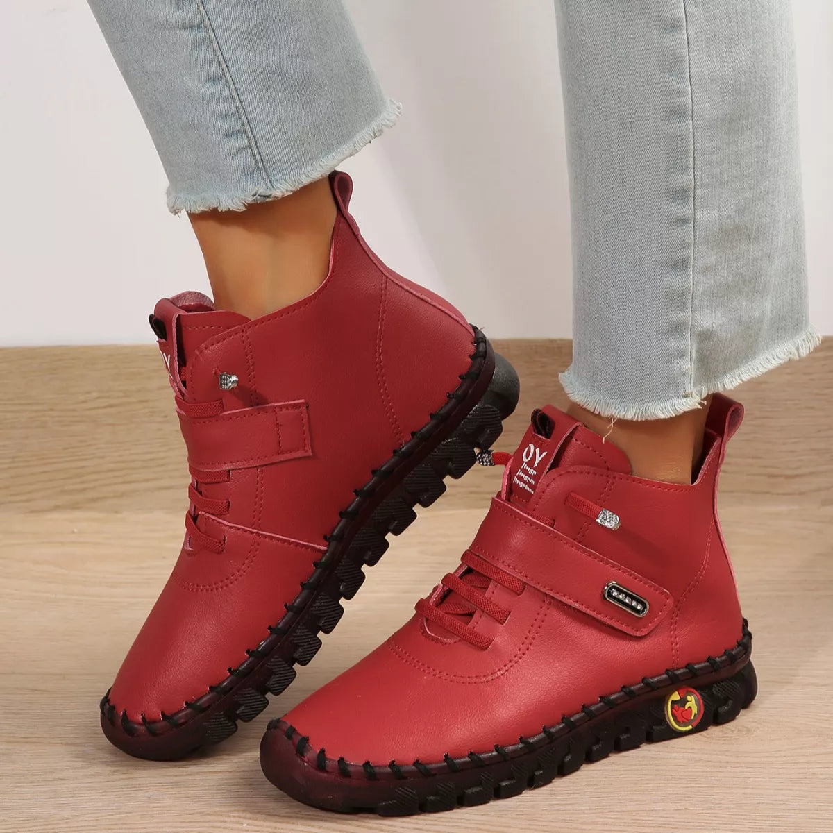 Lace Up Platform Ankle Boots - Lilixa.store