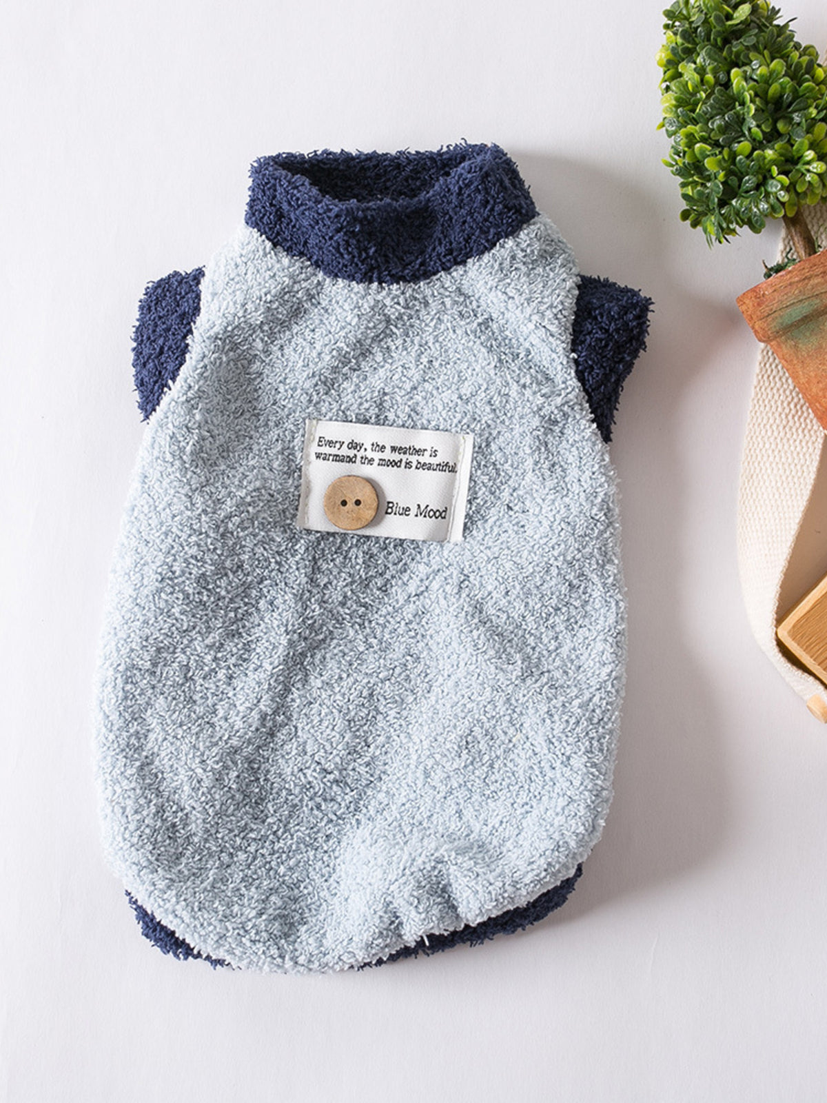 Fleece Pet Sweater with Button Decor - Lilixa.store