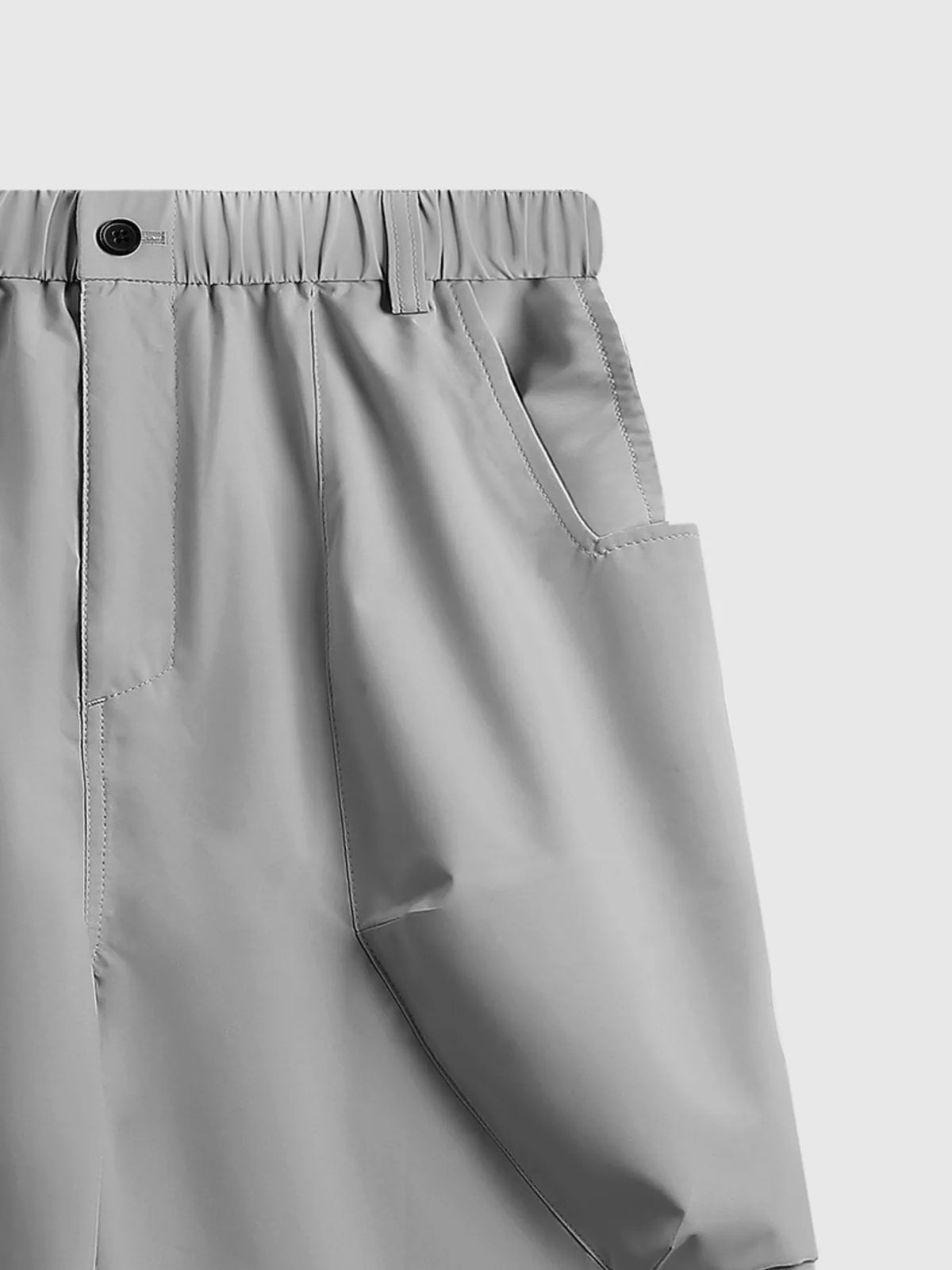 Men's Loose Fit Cargo Shorts in Light Gray, view 4