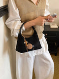 Lightweight Solid Color Handbag in Black, view 3