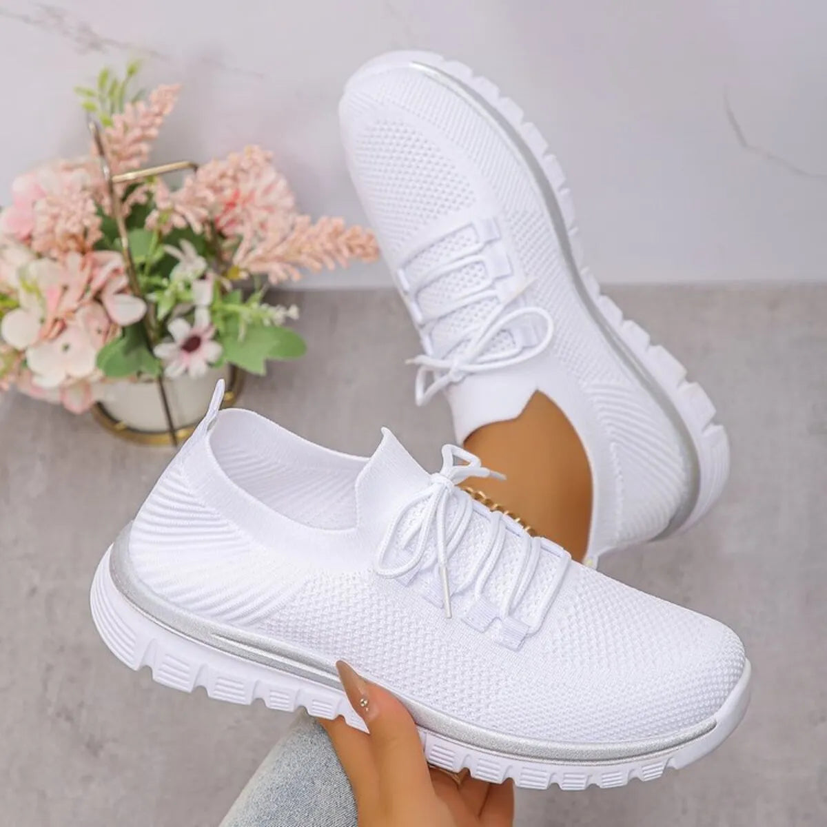 Breathable Mesh Lace Up Athletic - Lilixa.store