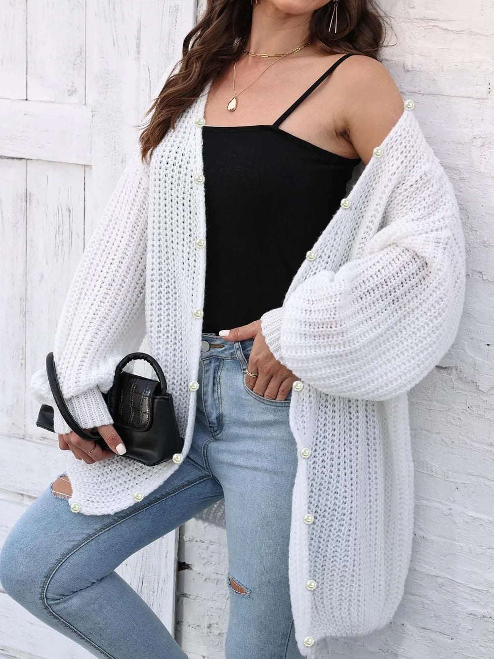 Open Front Long Sleeve Cardigan - Lilixa.store