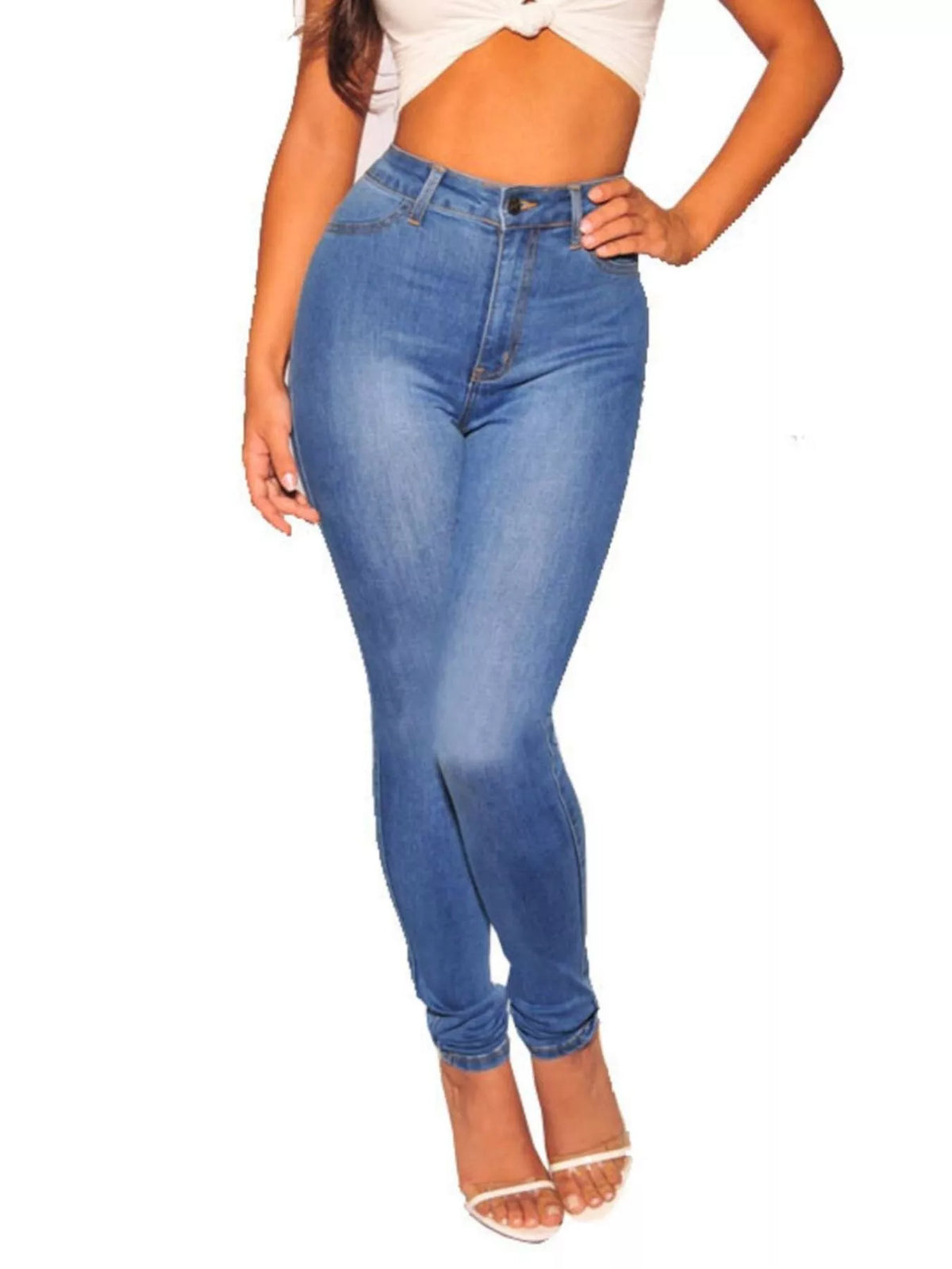 High-Waisted Skinny Jeans