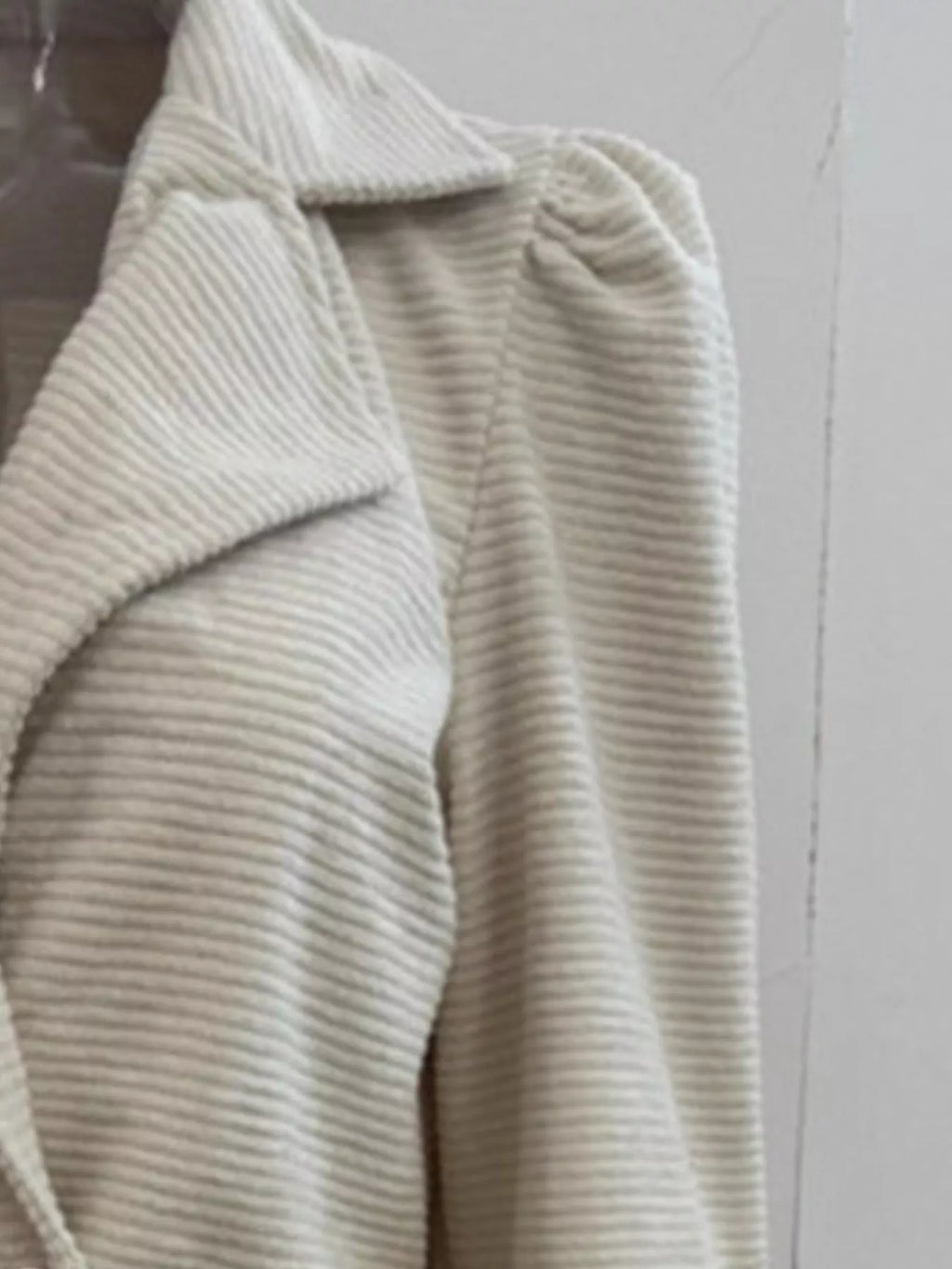 Texture Knit Double-Breasted Blazer - Lilixa.store