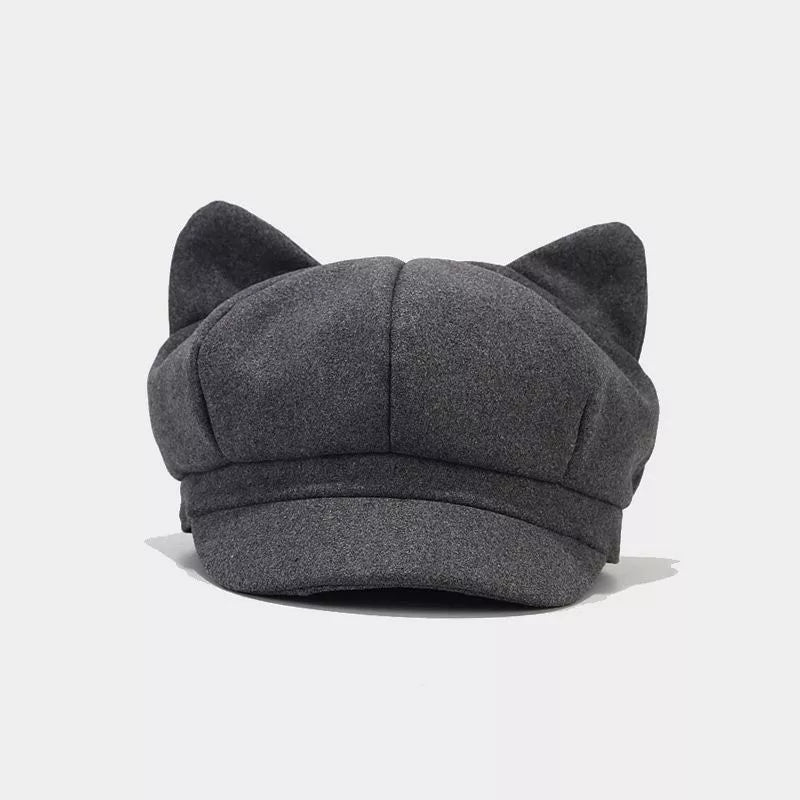 Cat Ear Newsboy Hat - Lilixa.store