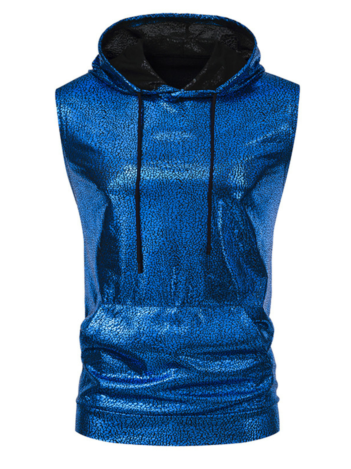 Men's Drawstring Sleeveless Hooded Top - Lilixa.store