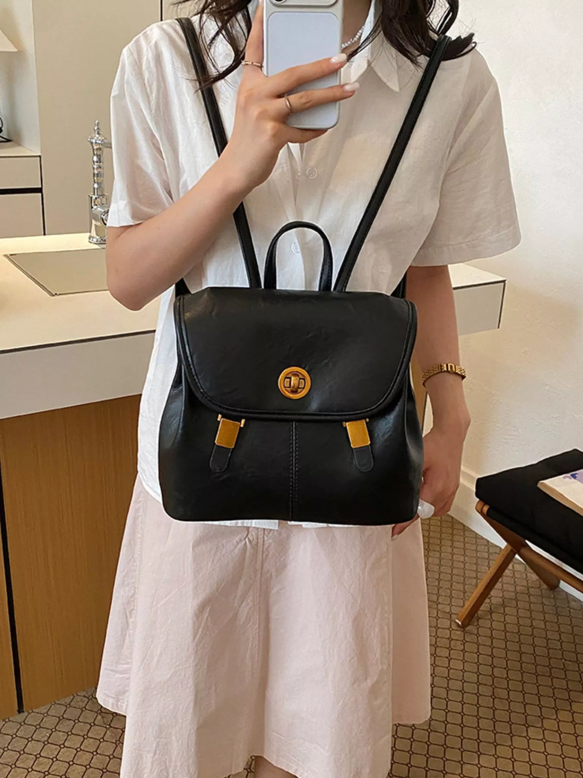 PU Leather Backpack Bag - Lilixa.store