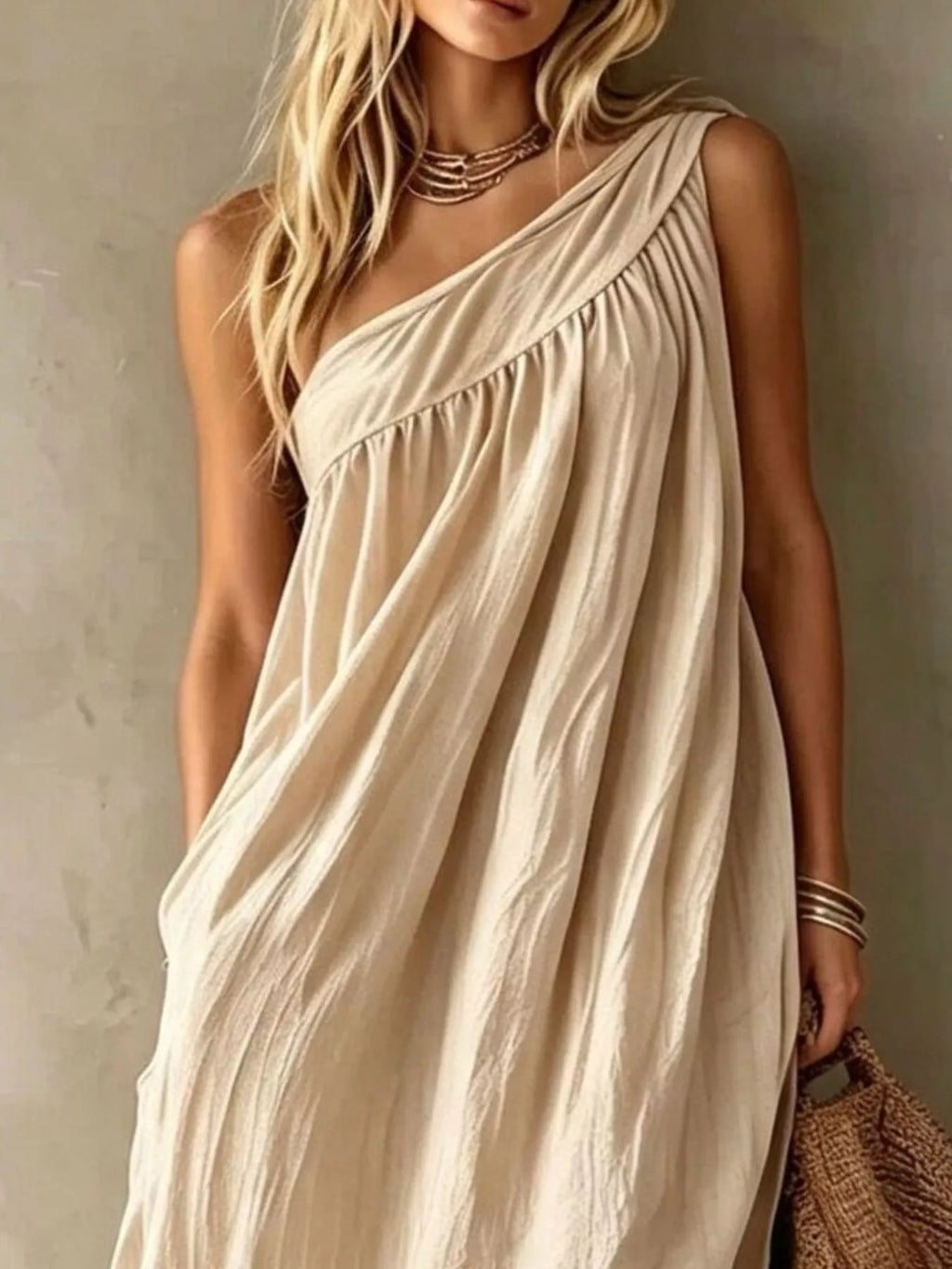 Full Size One-Shoulder Maxi Dress Plus Size - Lilixa.store