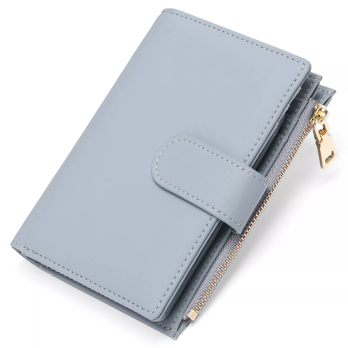 Solid Color Leather Wallet