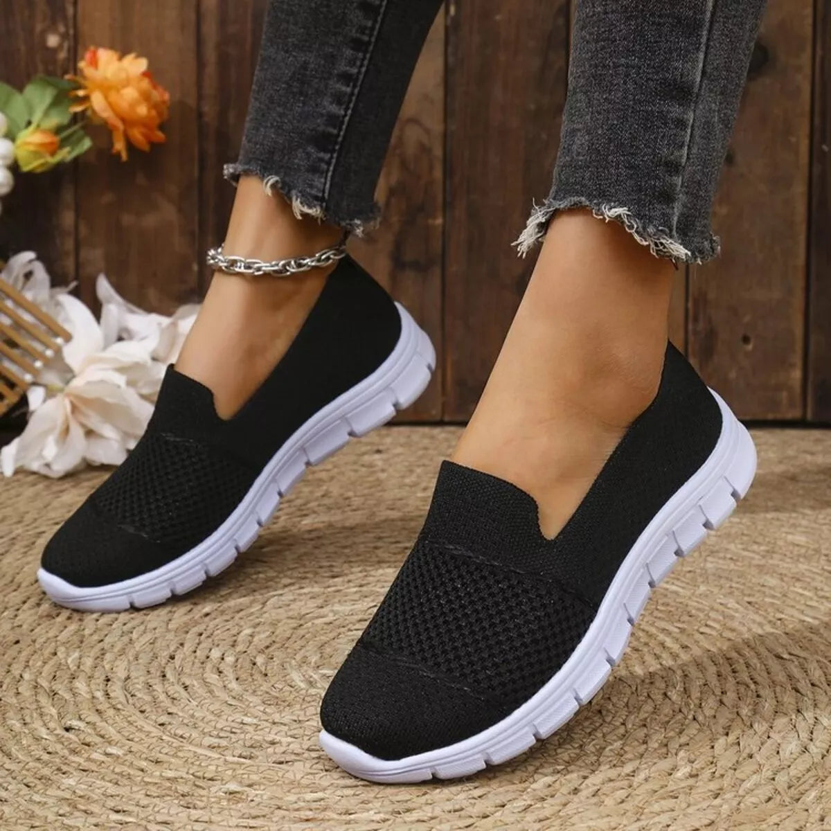 Round Toe Flats Slip-Ons - Lilixa.store