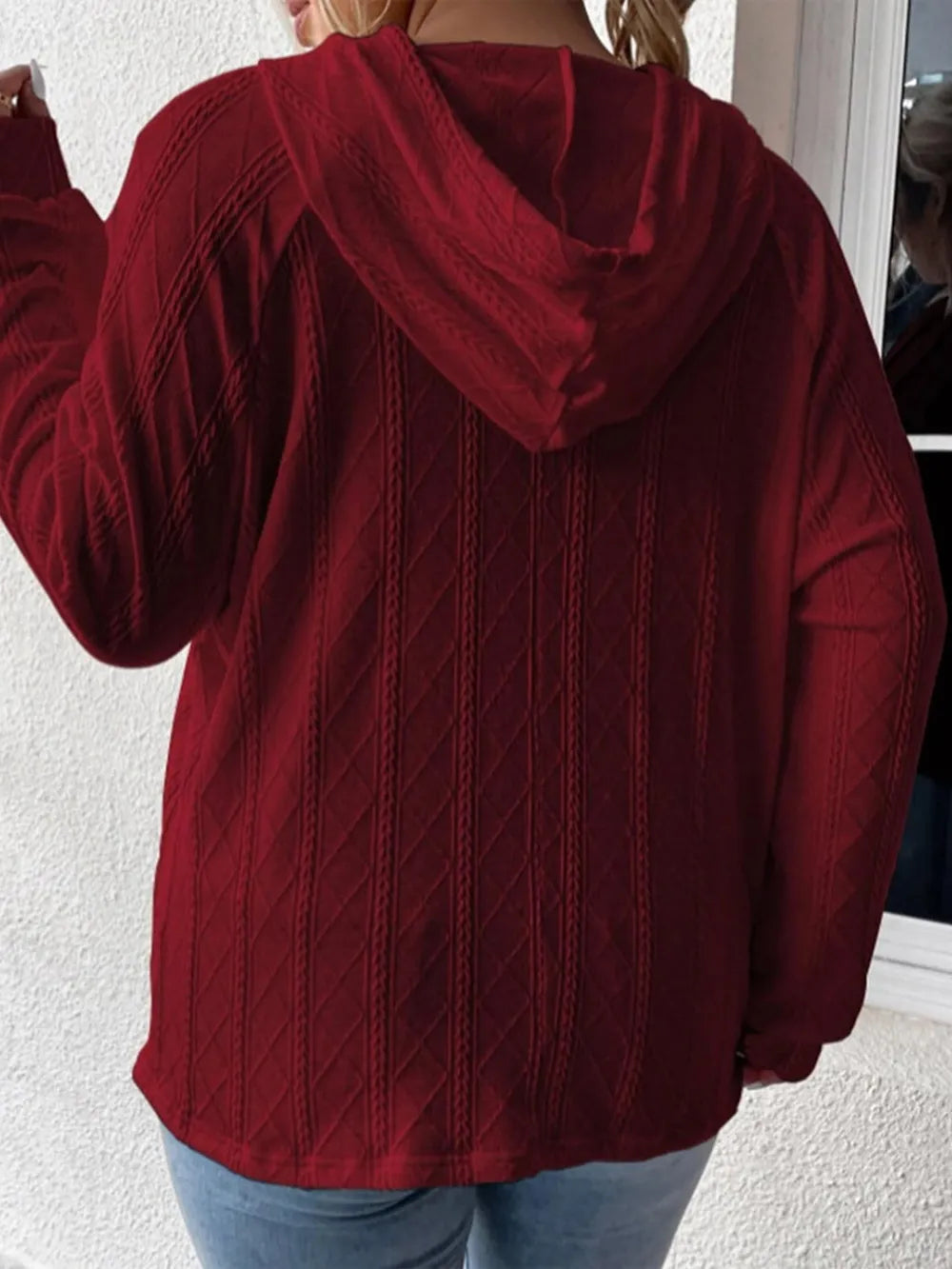 Full Size Drawstring Long Sleeve Hoodie - Lilixa.store