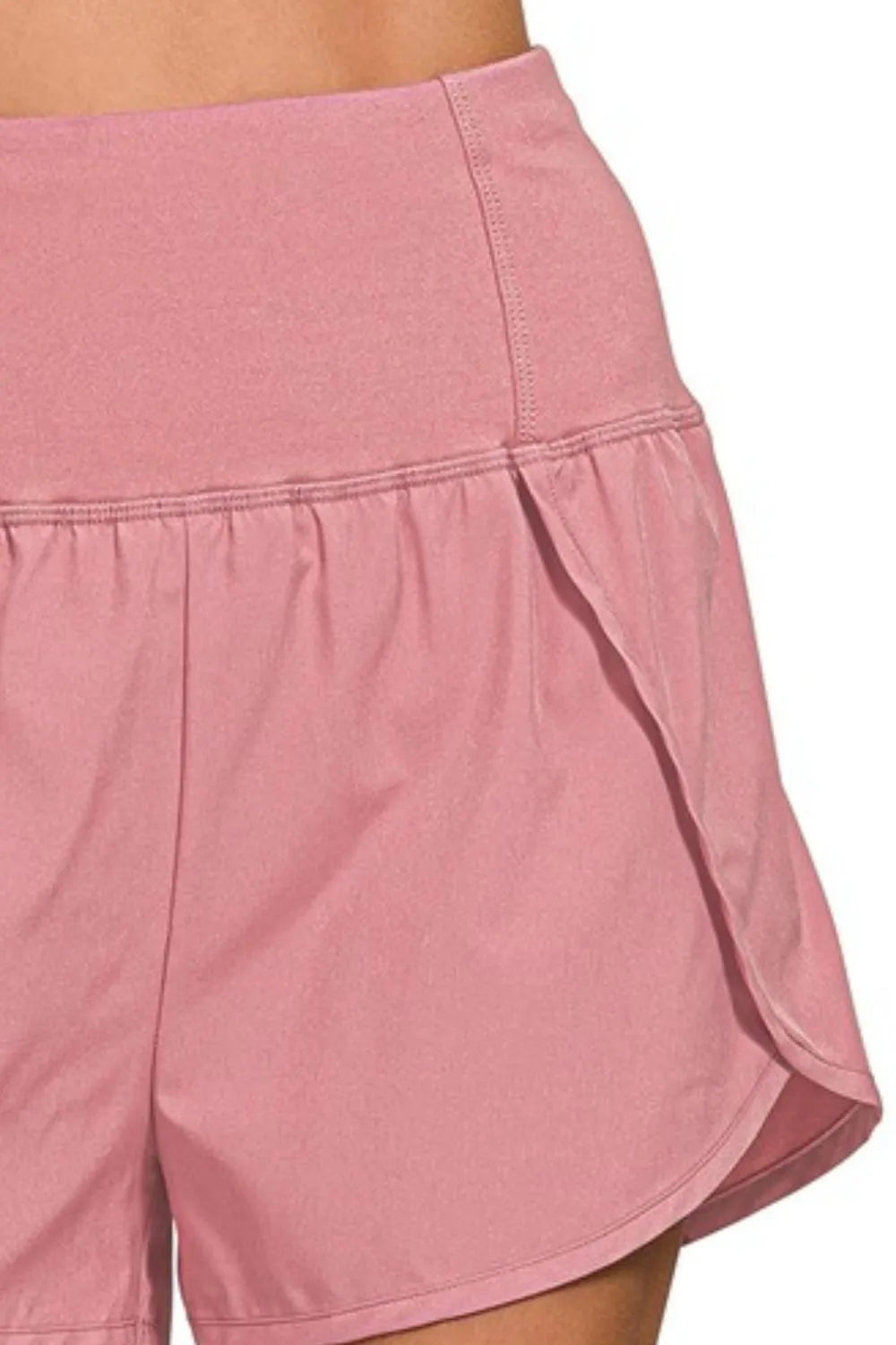Zenana High Waisted Zippered Back Pocket Running Shorts - Lilixa.store