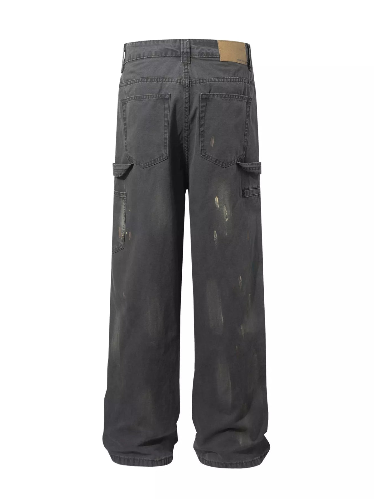 Men's Paint Splatter Wide Leg Pants in Grey, view 2