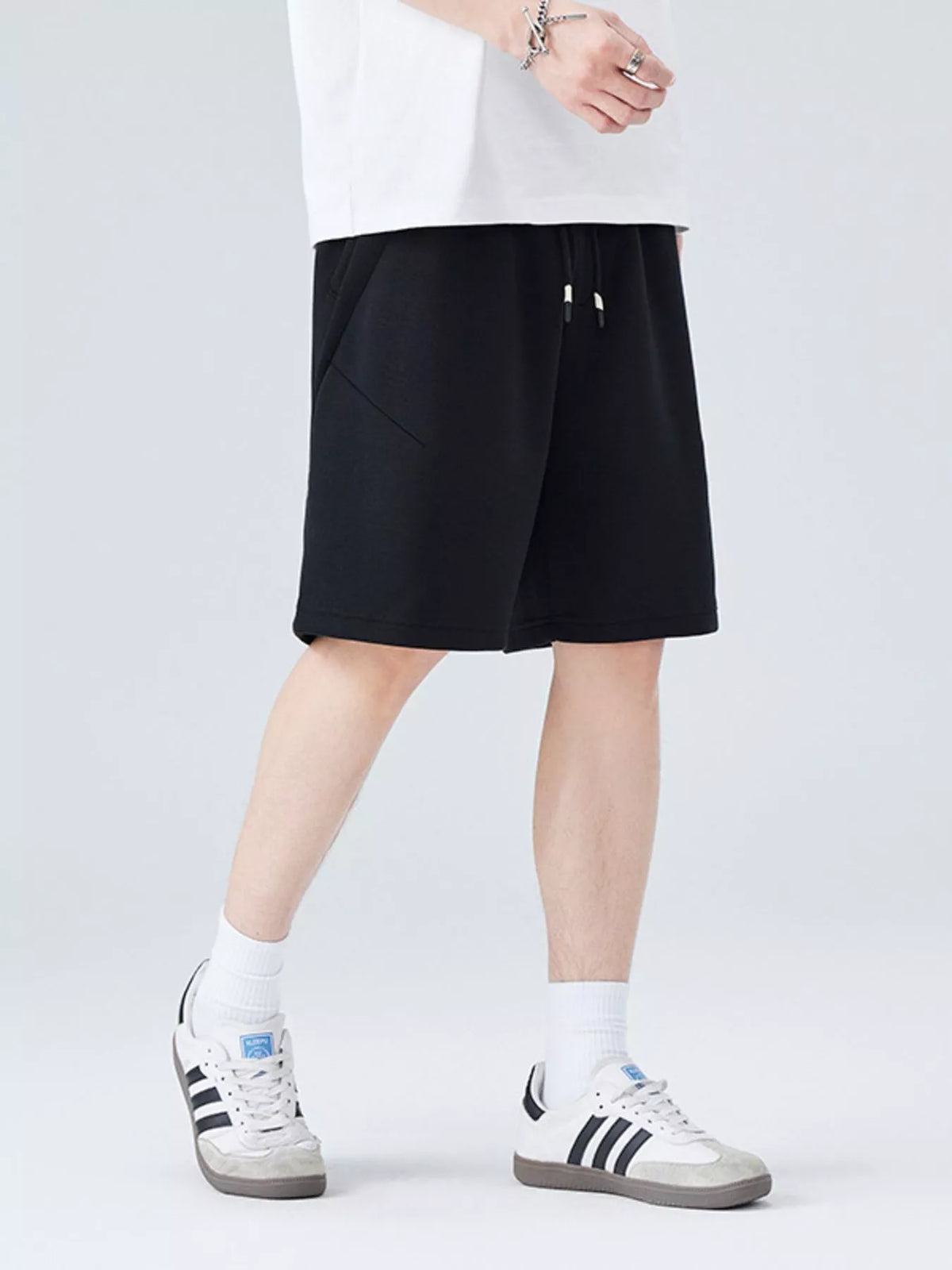Men's Plus Size Drawstring Casual Shorts, view 2