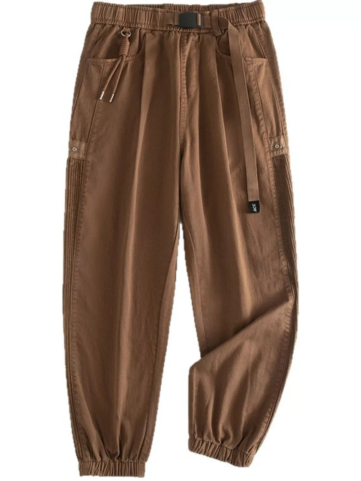 Men's Plus Size Drawstring Cargo Joggers with Pockets, view 4
