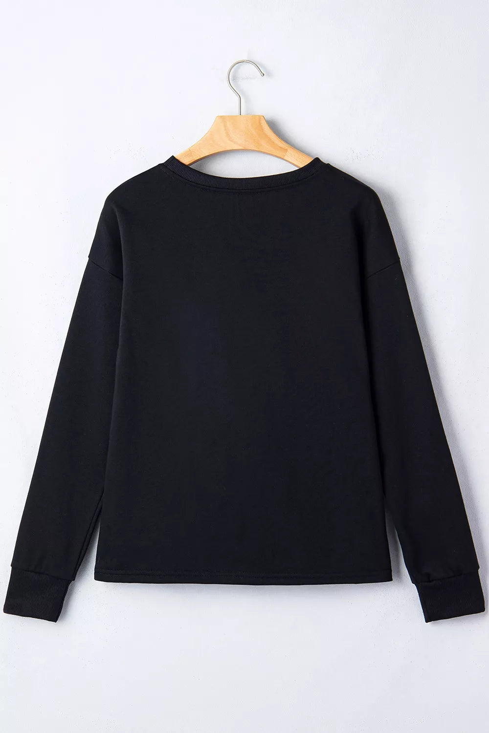 Round Neck Ghost Print Regular Fit Graphic Long Sleeve T-Shirt - Lilixa.store