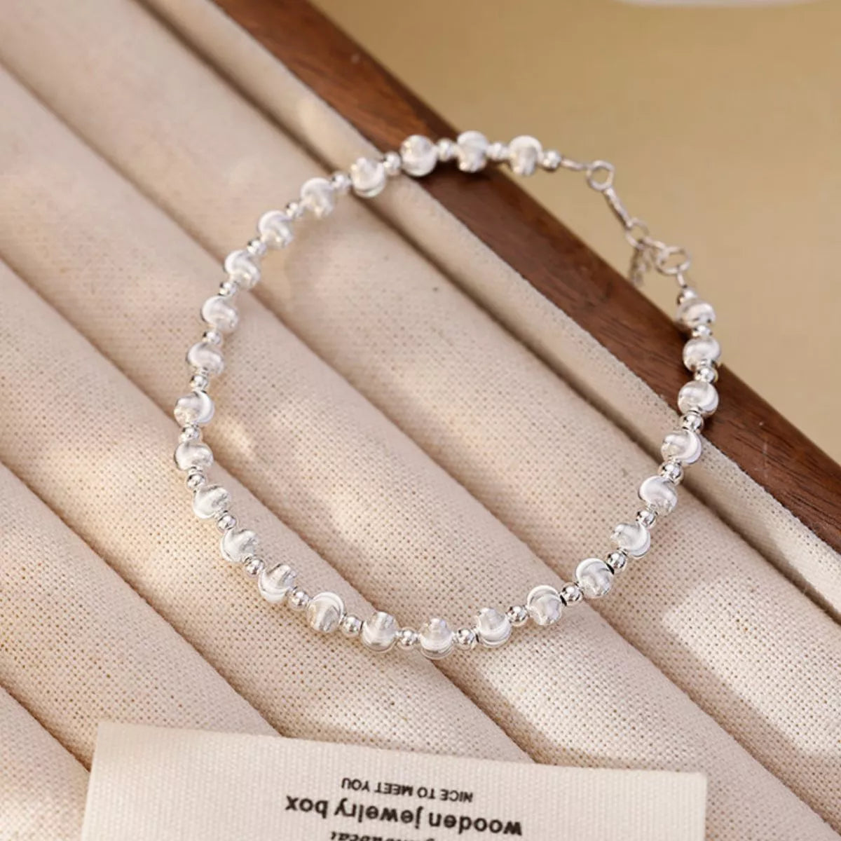 925 Sterling Silver Beaded Bracelet - Lilixa.store