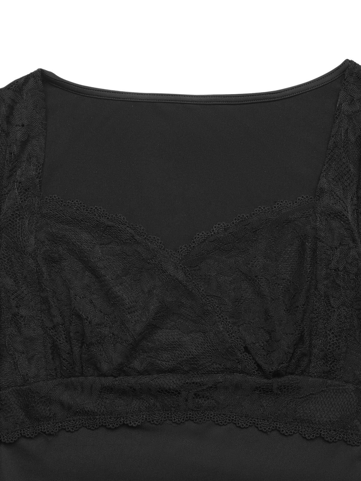 Lace Sweetheart Neck Cap Sleeve Bodysuit - Lilixa.store