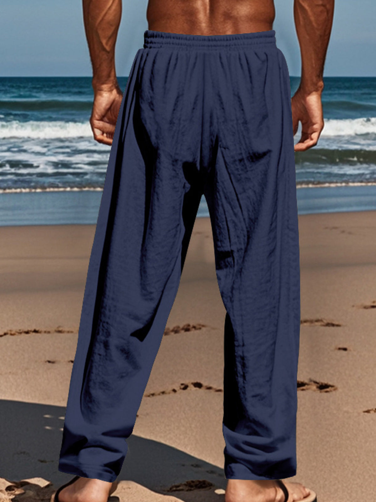 Men's Full Size Button-Fly Drawstring Pants Plus Size, view 6