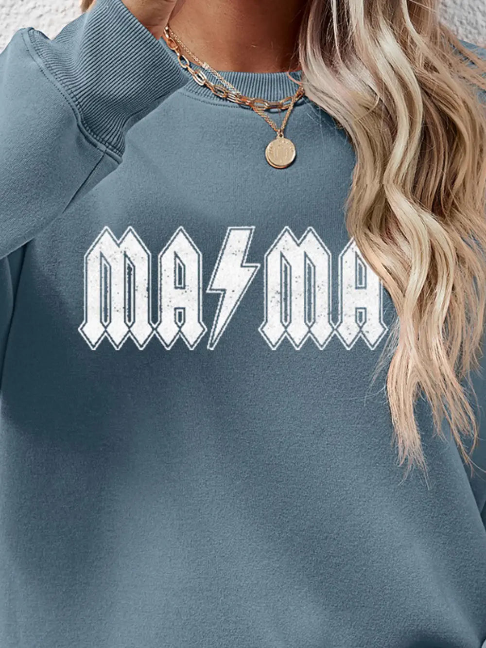 Letter Graphic Dropped Shoulder Sweatshirt, view 5