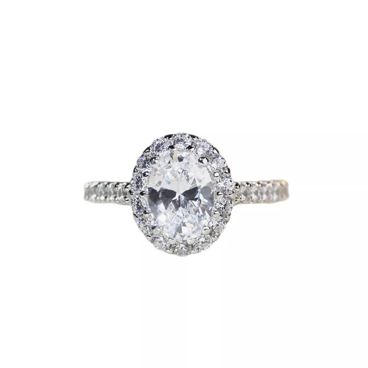 1.5 Carat Moissanite 925 Sterling Silver Oval Ring - Lilixa.store